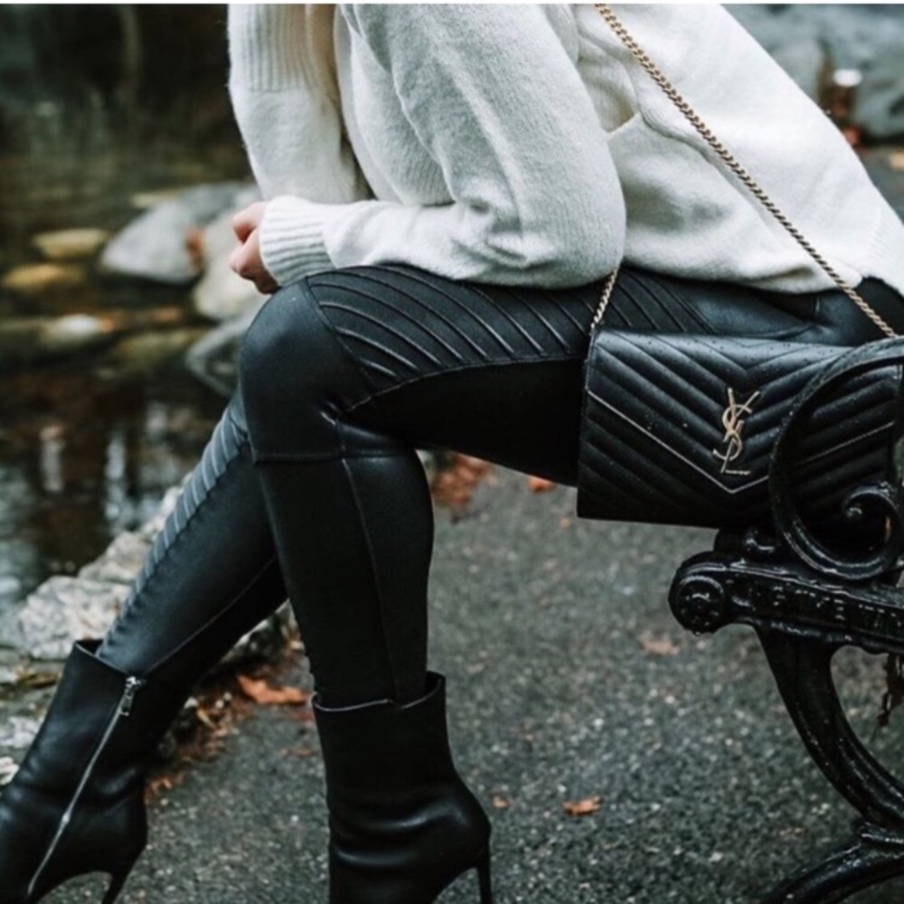 SPANX Moto Faux-Leather Leggings s2.